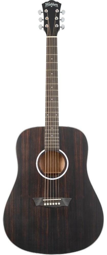 Washburn Deep Forest DFED Dreadnought Acoustic Guitar in Striped Ebony