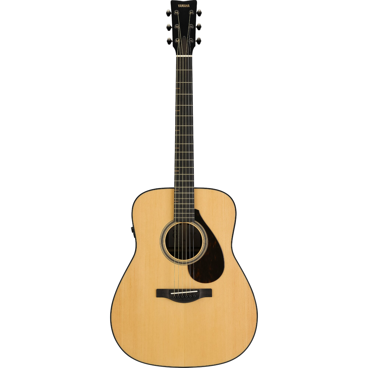 Yamaha FG7 RX Dreadnought Electric Acoustic Guitar – front, transparent background