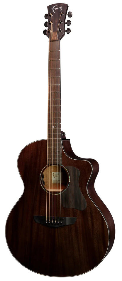 Faith Guitars Nexus Neptune Cutaway Electric/Acoustic Guitar in Thru-Black PRE ORDER