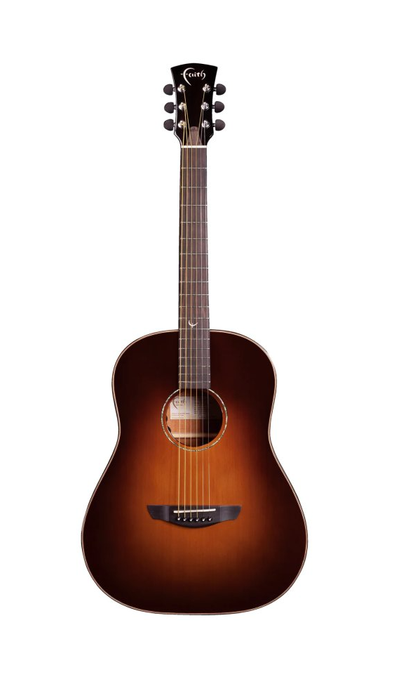 Faith Classic Burst Mars Drop-Shoulder Dreadnought Electric / Acoustic Guitar - Sunburst