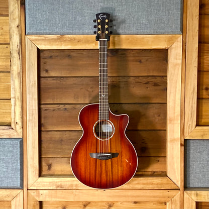 Faith Guitars Blood Moon Neptune Cutaway Electric / Acoustic Guitar With Hardcase Slight Flaw