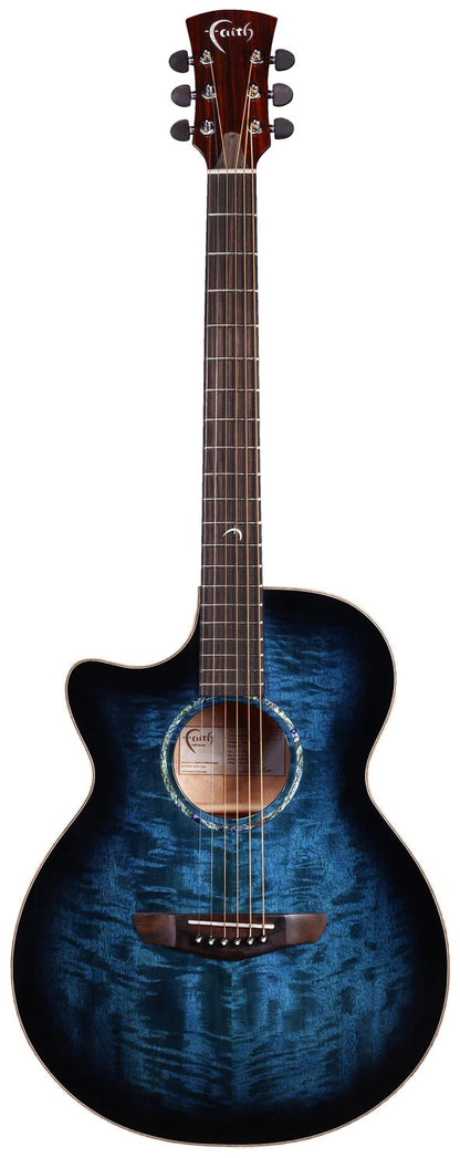 Faith Guitars Blue Moon Venus Cutaway Left-Handed Electric / Acoustic Guitar