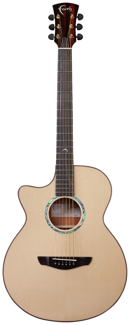 Faith Guitars Natural Venus cutaway Left-Handed Electric / Acoustic Guitar Pre Order