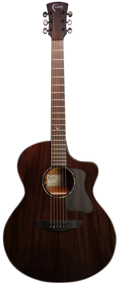 Faith Guitars Nexus Neptune Cutaway Electric/Acoustic Guitar in Thru-Black PRE ORDER