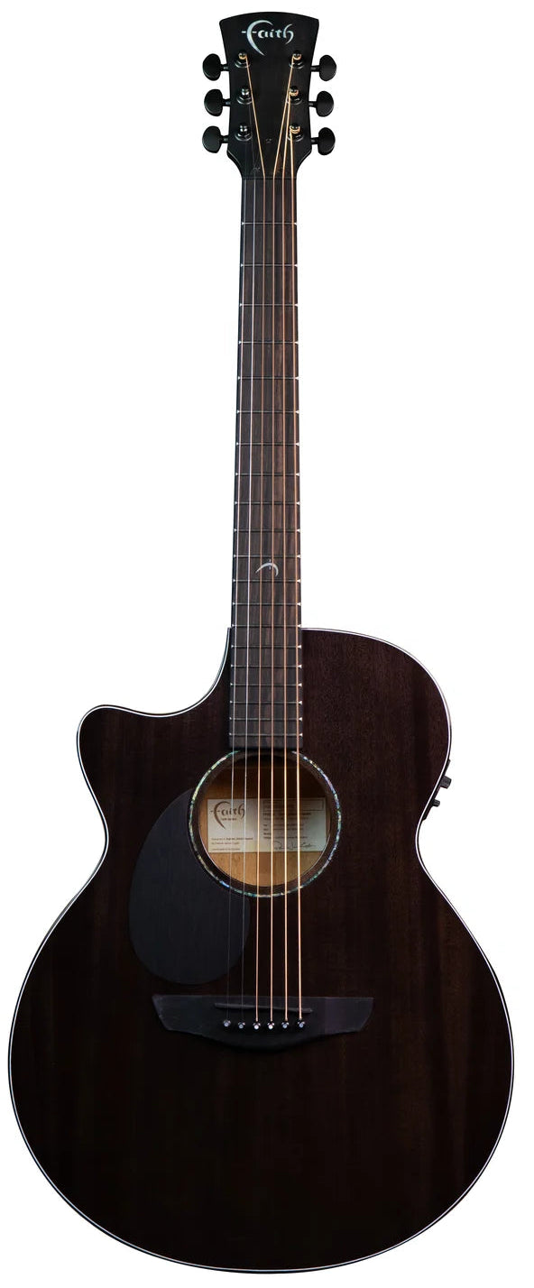 Faith Guitars Nexus Venus Cutaway Leftie Electric/Acoustic Guitar in Thru-Black PRE ORDER