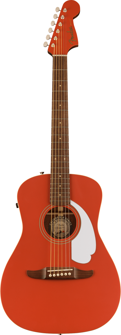 Fender Malibu Player Electric Acoustic Guitar In Fiesta Red
