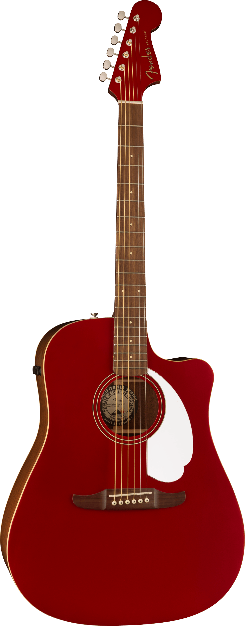 Fender Redondo Player Electric Acoustic Guitar In Fiesta Red