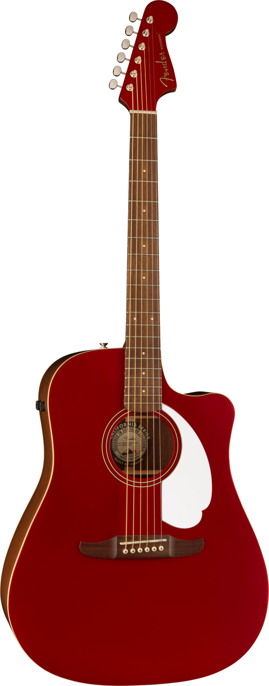 Fender Redondo Player Electric Acoustic Guitar In Fiesta Red