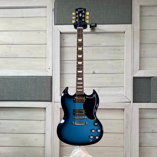 Gibson SG Standard '61 Stopbar with Hardshell Case in Pelham Blue Burst