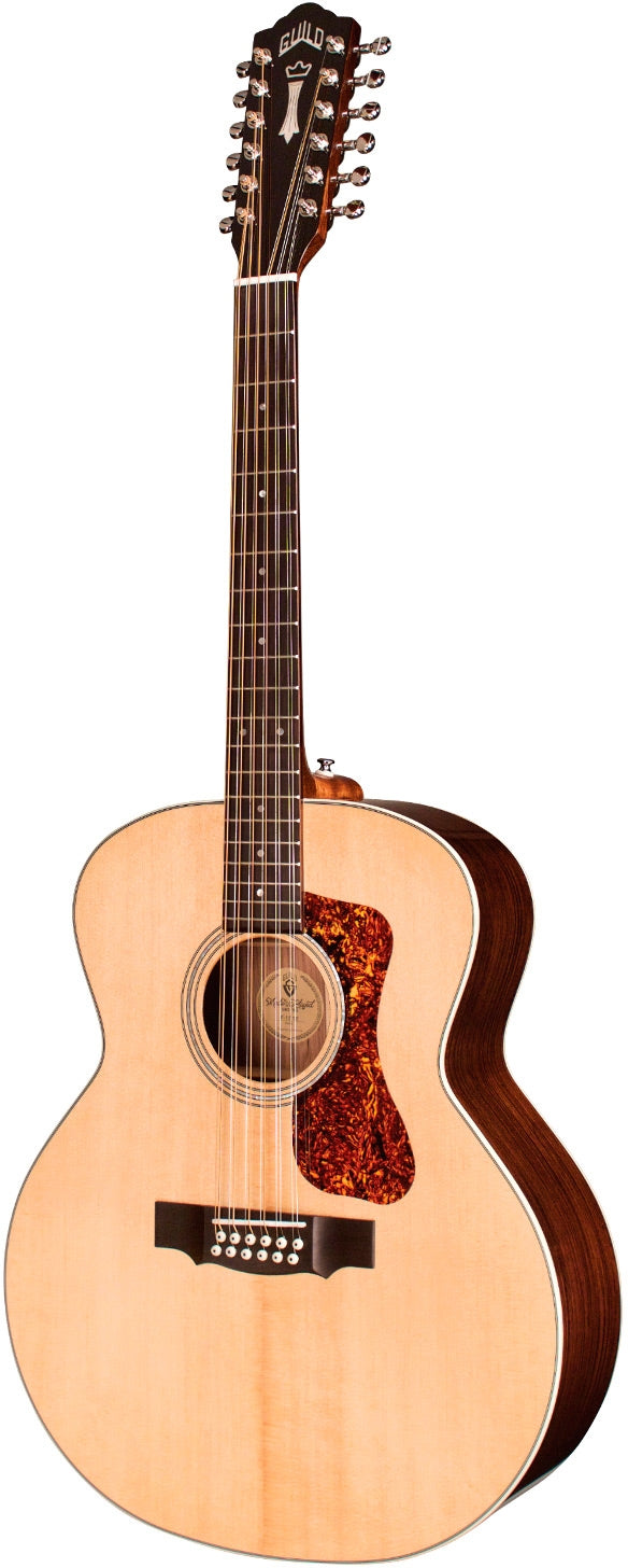 Guild F-1512 Natural 12 String Jumbo Acoustic Guitar with Gig Bag