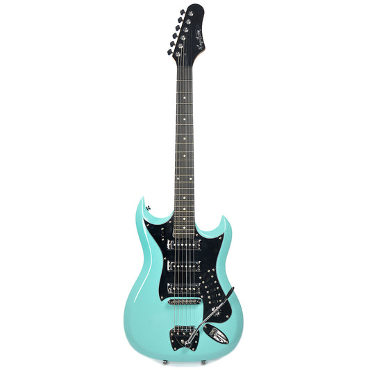 Hagstrom H-3 Retroscape Series 6 String Electric Guitar - Aged Sky Blue