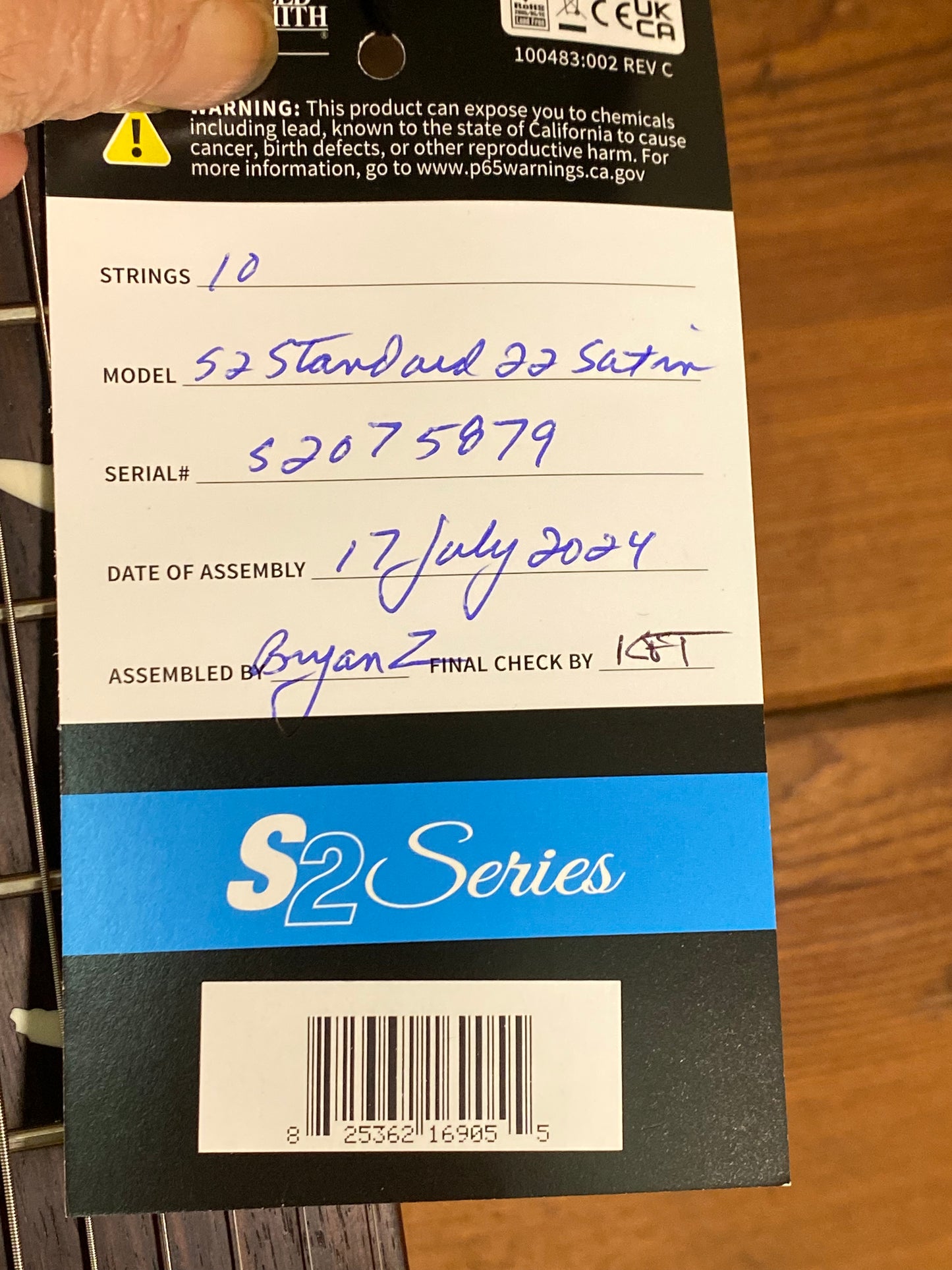 PRS Guitars S2 Standard 22 Satin Electric Guitar w/Gig Bag - Pearl White