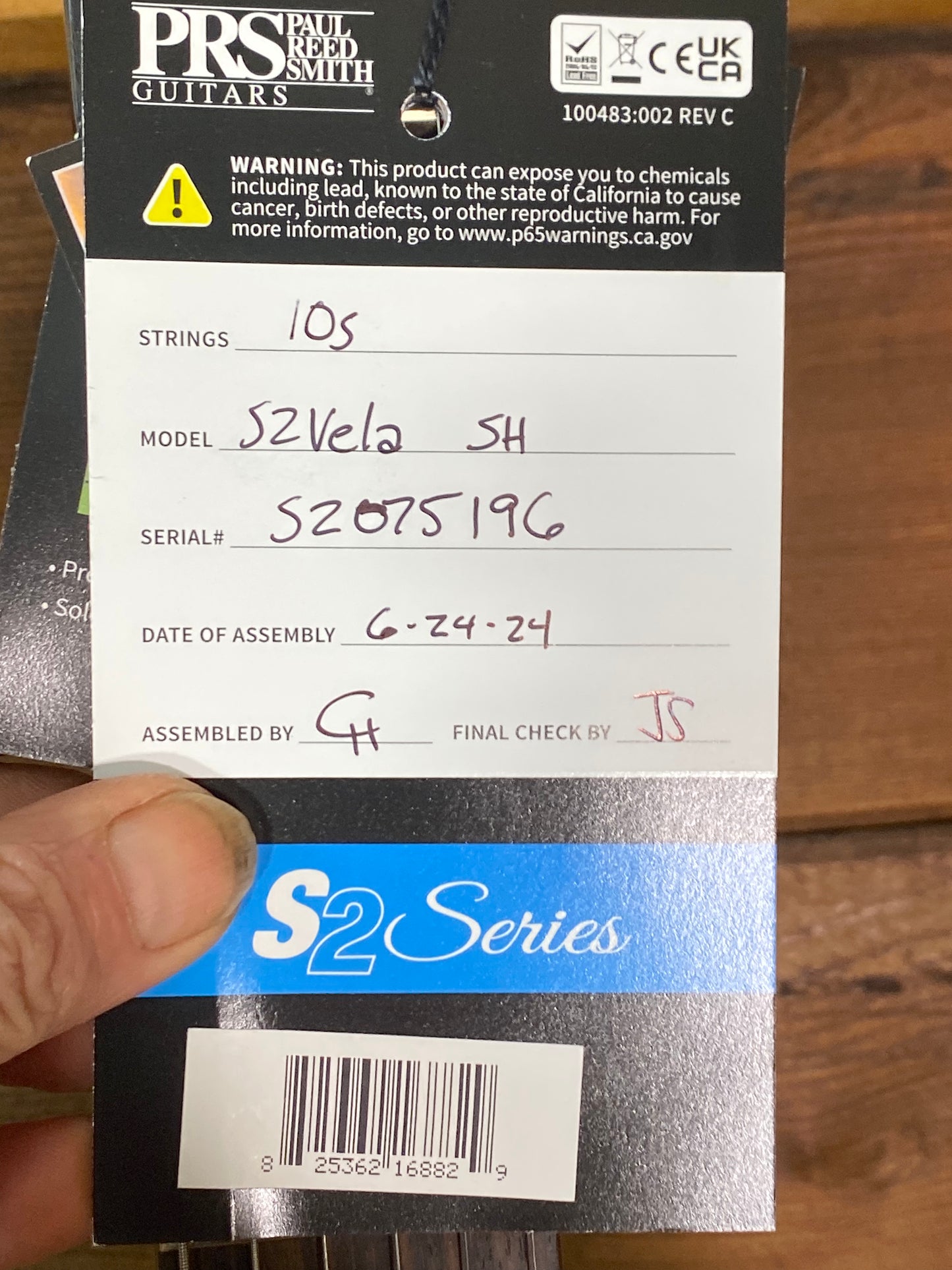 PRS Guitars S2 Vela Electric Guitar with Gig Bag - Black