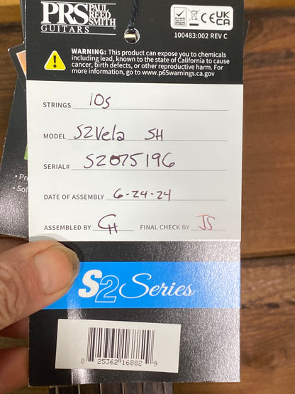 PRS Guitars S2 Vela Electric Guitar with Gig Bag - Black