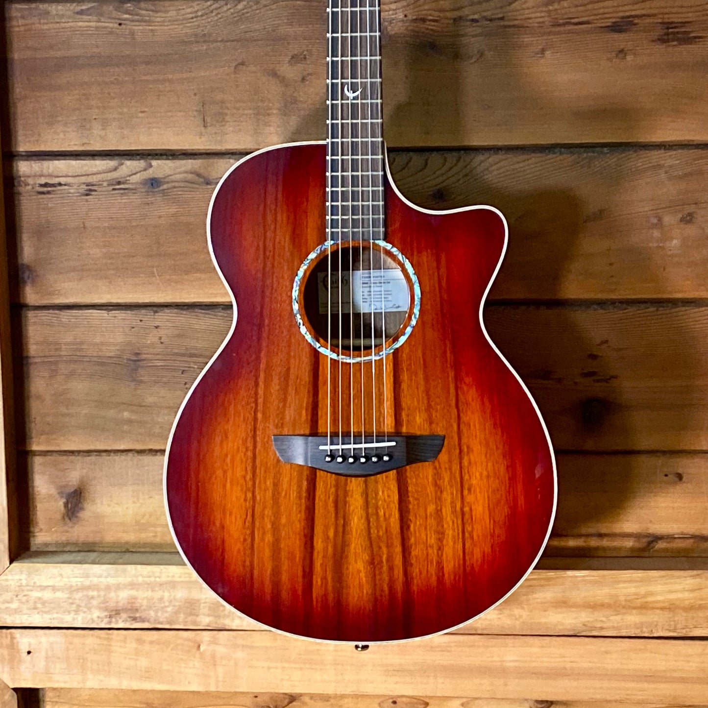 Faith Guitars Blood Moon Neptune Cutaway Electric / Acoustic Guitar With Hardcase Slight Flaw