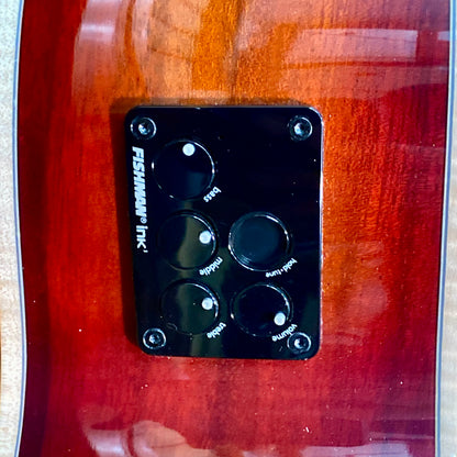 Faith Guitars Blood Moon Neptune Cutaway Electric / Acoustic Guitar With Hardcase Slight Flaw