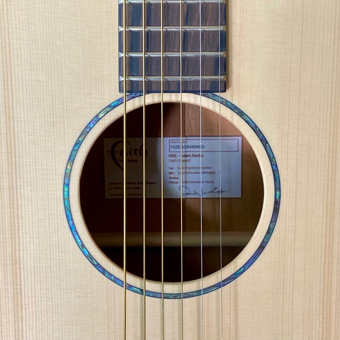 Faith Guitars Naked Saturn Electric / Acoustic Guitar Slight Flaw