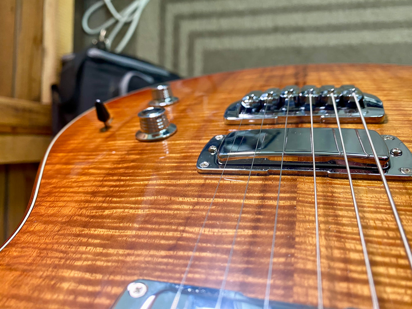 Taylor Custom Koa Solid Body Electric Guitar w/Case USED