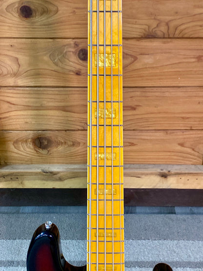 Markbass MB GV5 Gloxy Passive 5-String Electric Bass in 3-Tone Sunburst