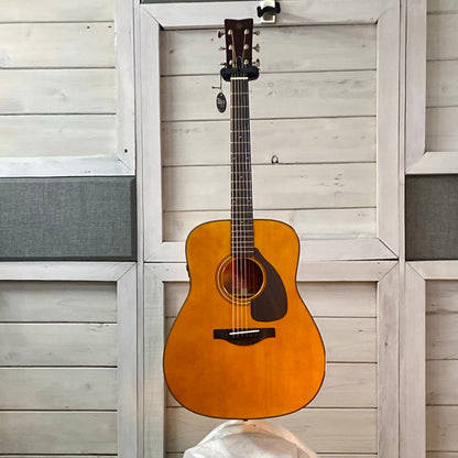 Yamaha FGX5 II Gloss Red Label Dreadnought Style Electric/ Acoustic Guitar with Hardshell Case