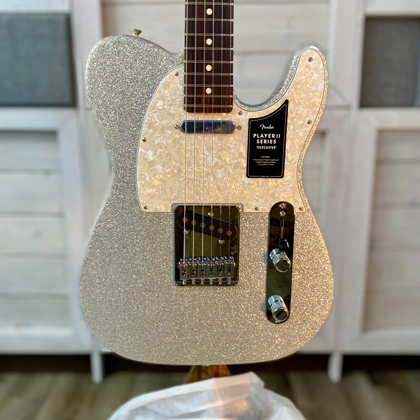 Fender 75th Anniversary Player II Sparkle Telecaster in Diamond Dust Sparkle