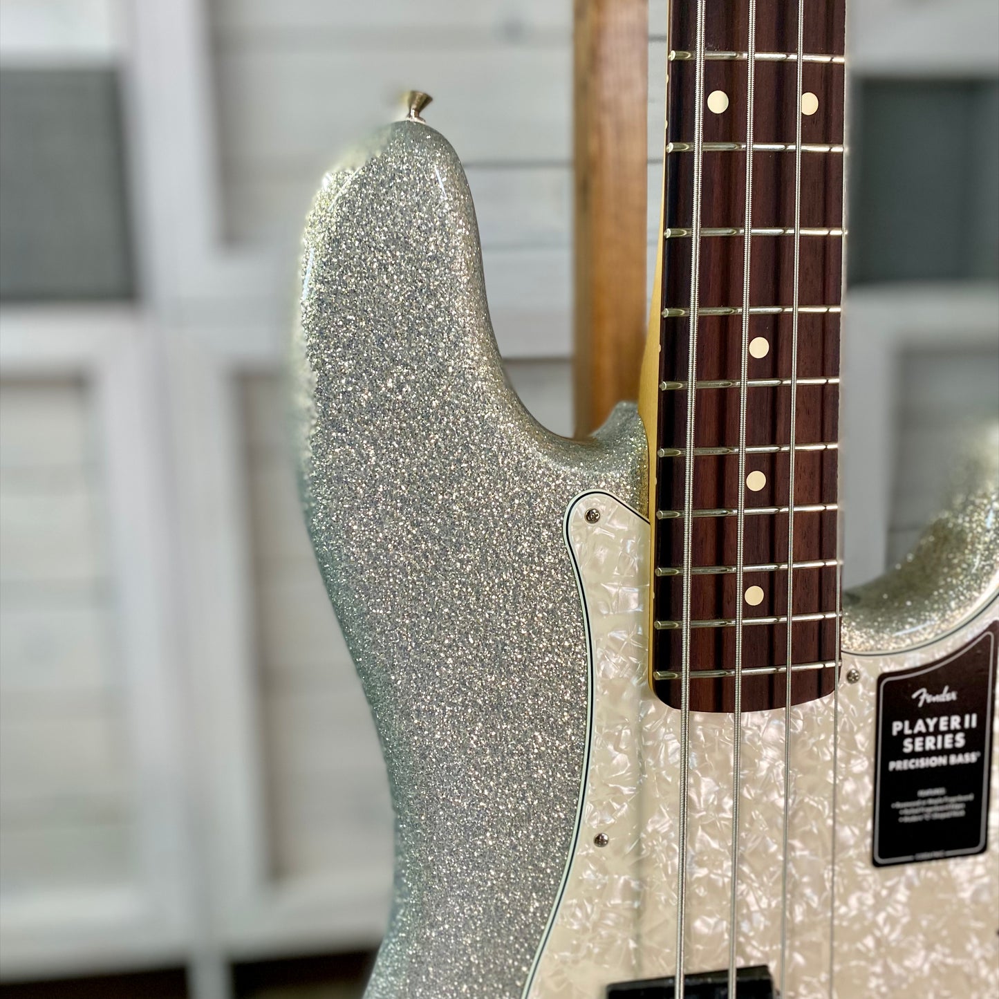 Fender 75th Anniversary Player II Sparkle Precision Bass in Diamond Dust Sparkle With Gigbag