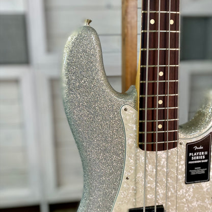 Fender 75th Anniversary Player II Sparkle Precision Bass in Diamond Dust Sparkle With Gigbag