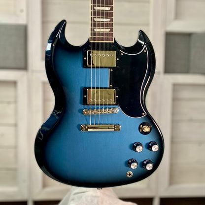Gibson SG Standard '61 Stopbar with Hardshell Case in Pelham Blue Burst