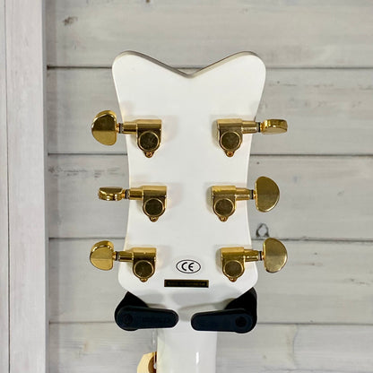 Gretsch G5022CWFE Rancher Falcon Jumbo Electric Acoustic Guitar With Hardshell Case in White USED