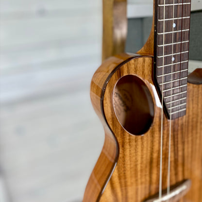 KALA Revelator Night Owl Acacia Electric Acoustic Tenor Ukulele With Bag – view 6
