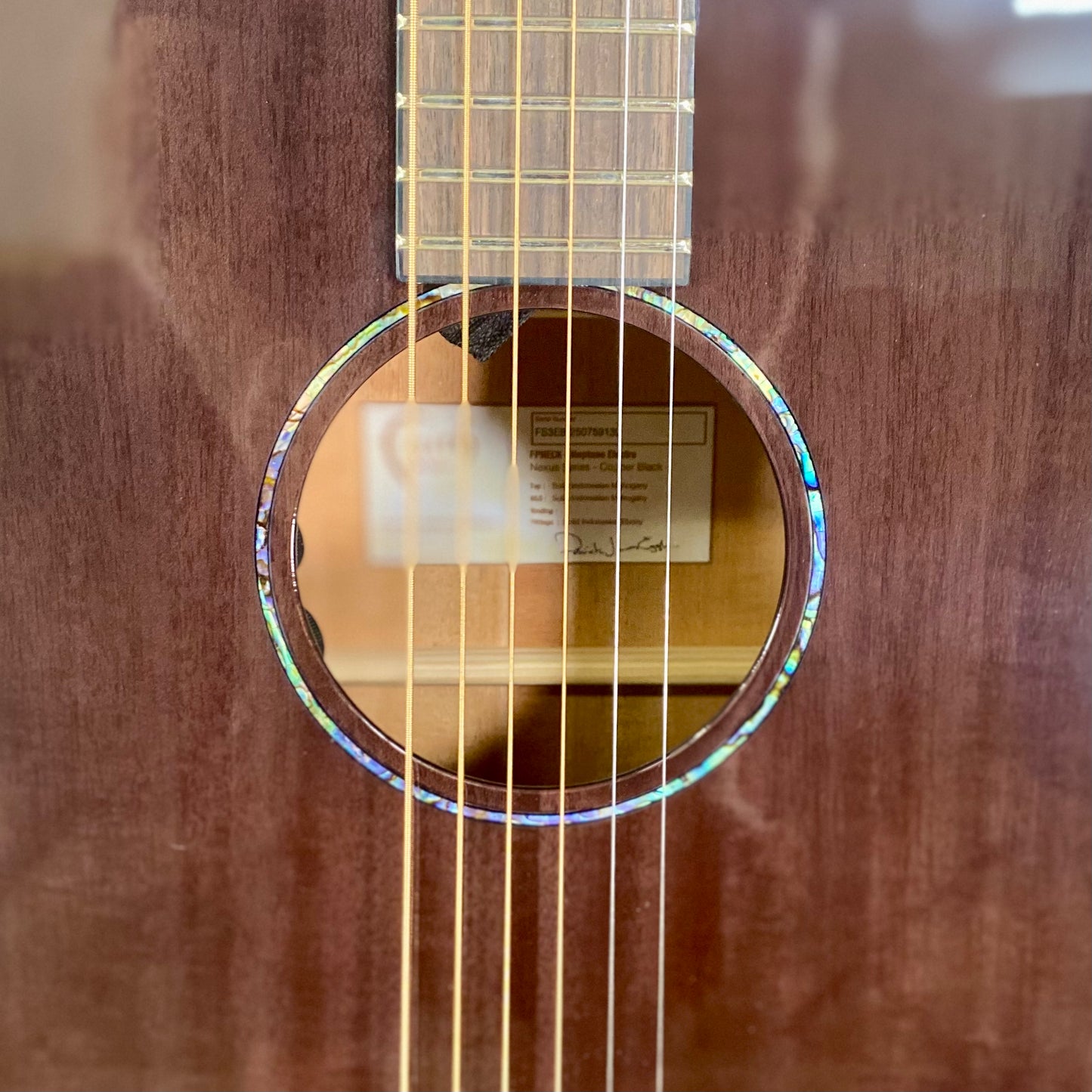 Faith Guitars Nexus Neptune Electric/ Acoustic Guitar, Copper Black – view 5