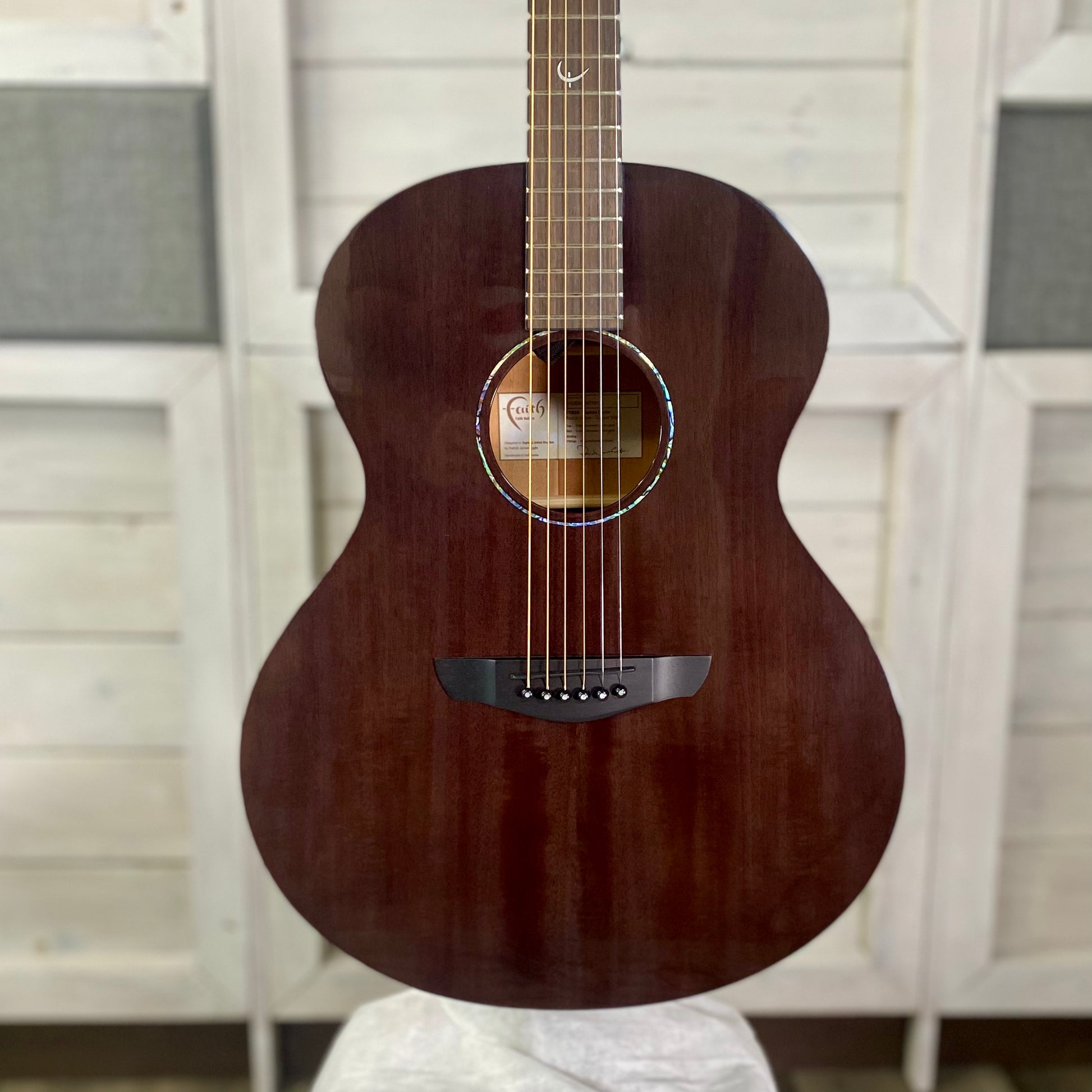 Faith Guitars Nexus Neptune Electric/ Acoustic Guitar, Copper Black – view 3
