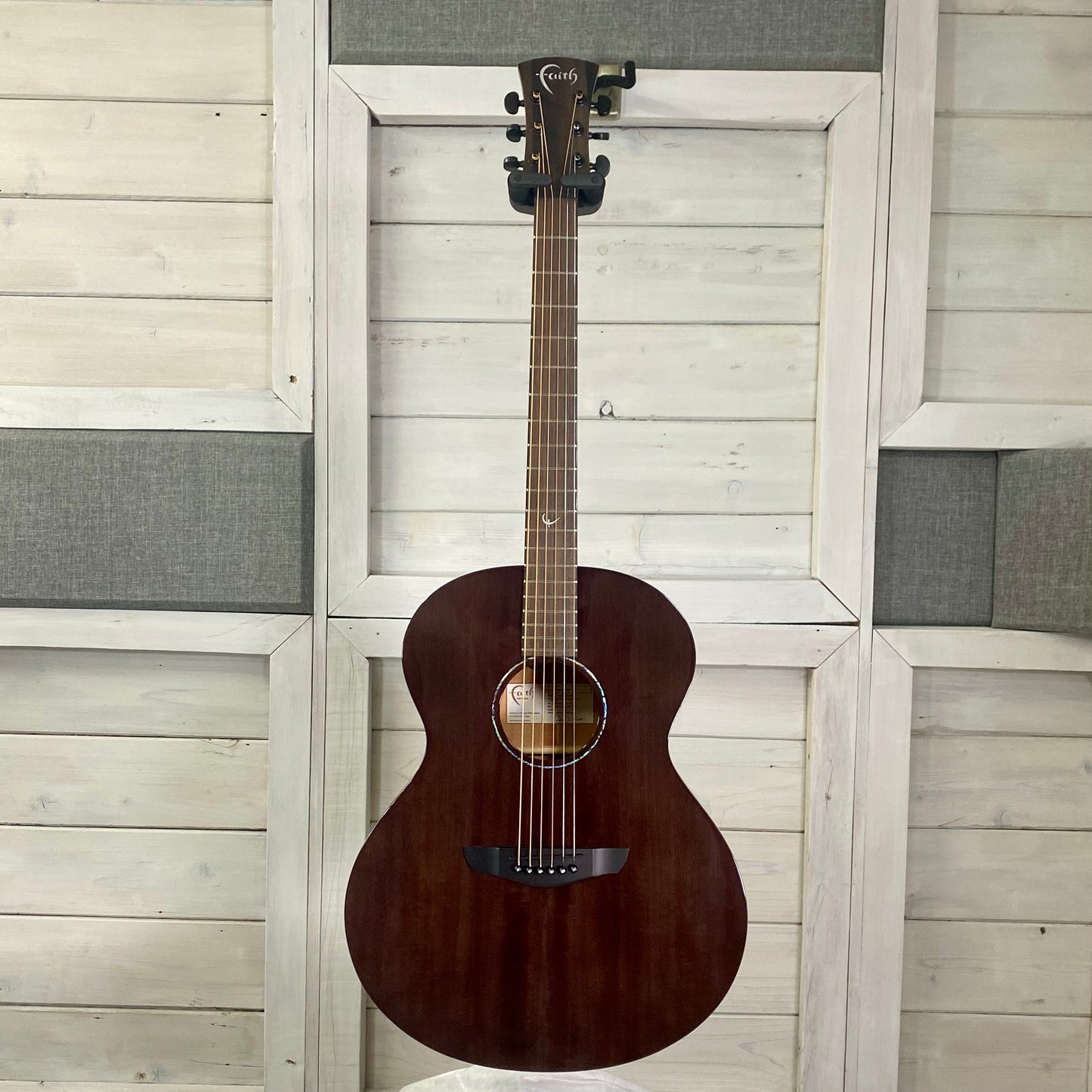 Faith Guitars Nexus Neptune Electric/ Acoustic Guitar, Copper Black – view 6