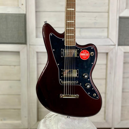 Squier Paranormal Baritone Jazzmaster® HH Electric Guitar in Oxblood