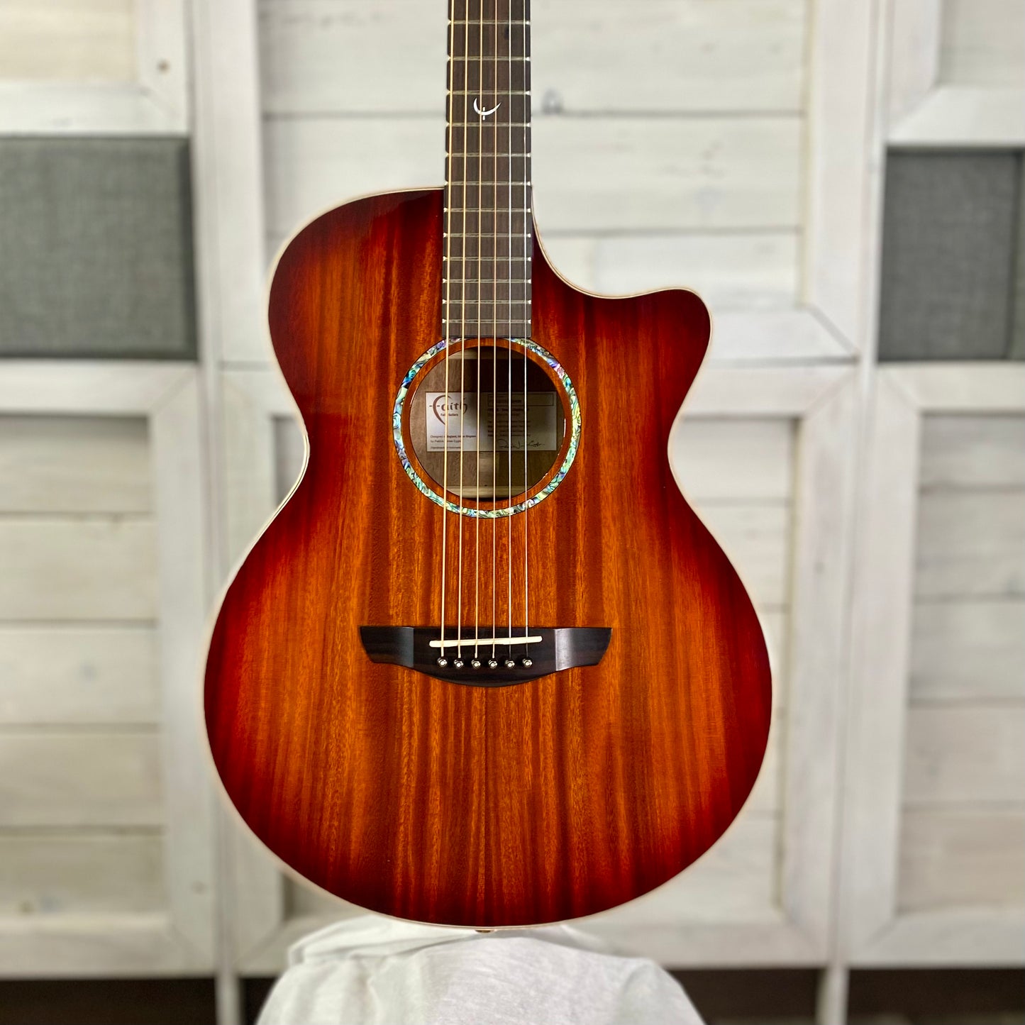 Faith Guitars Blood Moon Venus Cutaway Electric/ Acoustic Guitar – view 3