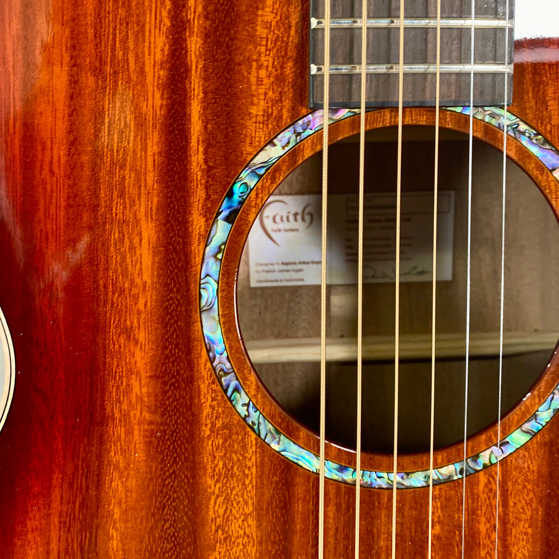 Faith Guitars Blood Moon Venus Cutaway Electric/ Acoustic Guitar – view 7