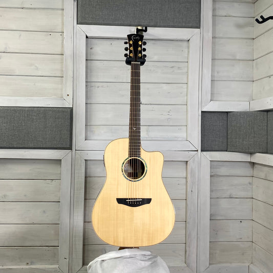 Faith Guitars HiGloss Saturn 3-Piece Indonesian Rosewood Back & Sides Electric/ Acoustic Guitar