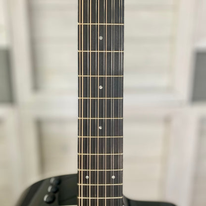 Taylor Guitars 250ce-BLK Plus Maple/ Spruce Electric Acoustic 12 String Guitar in Black – view 4