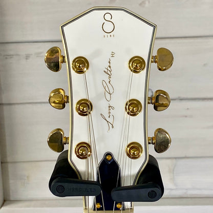 Sire H7 Larry Carlton Semi-Hollow Electric Guitar in White With Gold Hardware