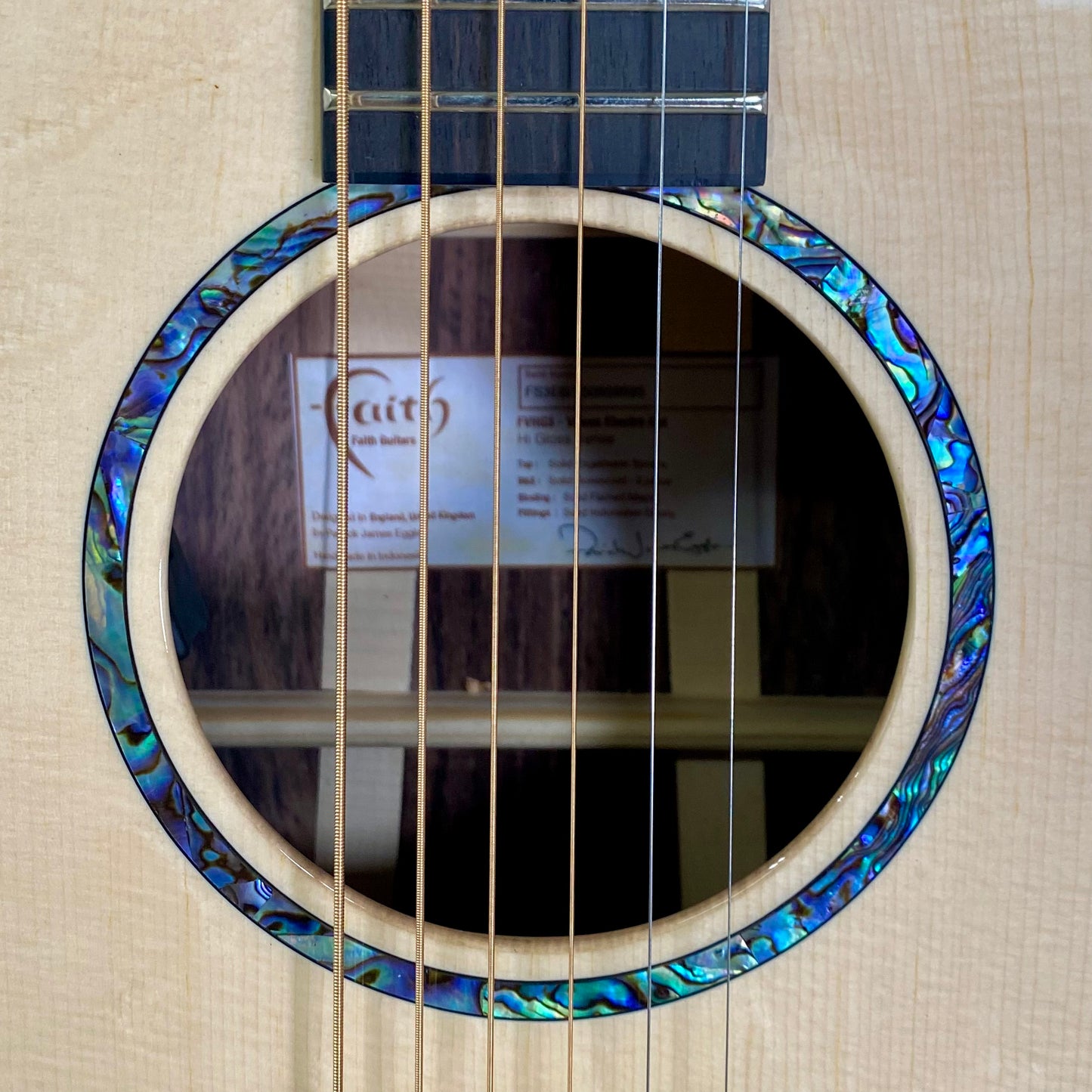 Faith Guitars HiGloss Venus 3-Piece Indonesian Rosewood Back & Sides Electric / Acoustic Guitar – view 6