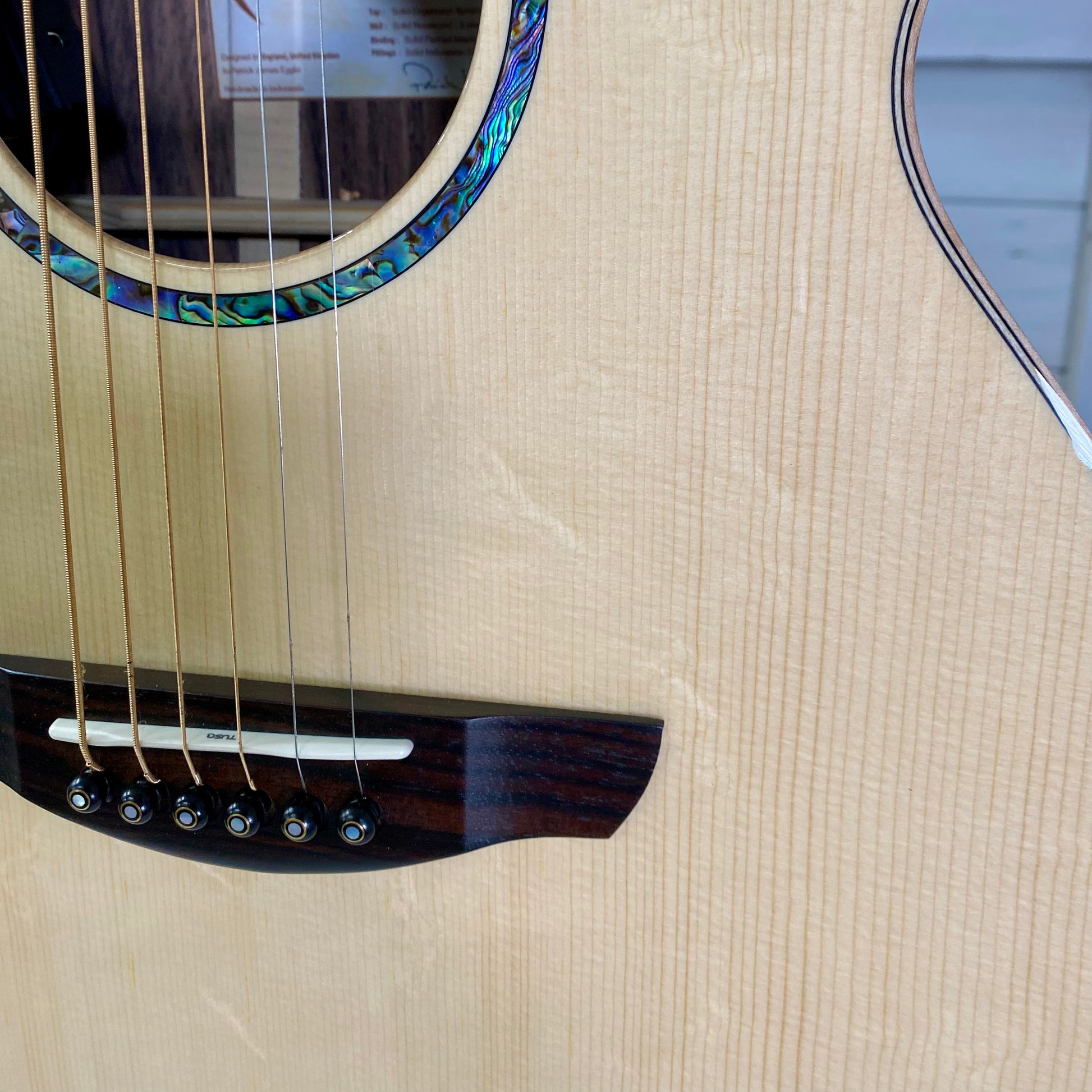 Faith Guitars HiGloss Venus 3-Piece Indonesian Rosewood Back & Sides Electric / Acoustic Guitar – view 7