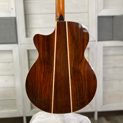 Faith Guitars HiGloss Venus 3-Piece Indonesian Rosewood Back & Sides Electric / Acoustic Guitar – view 11