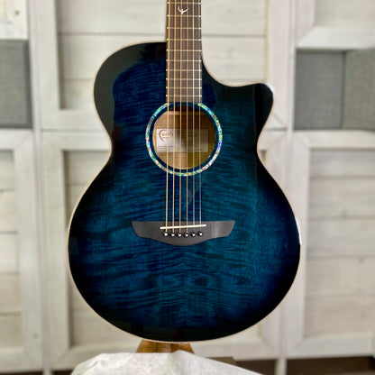 Faith Blue Moon Venus Cutaway Electric / Acoustic Guitar – view 3