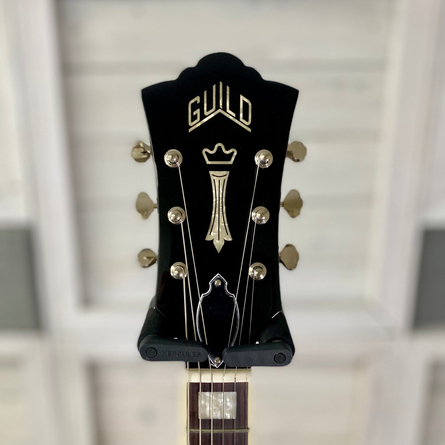 Guild S-300 Deluxe Solid-body Electric Guitar in Neptune Blue Metallic and Vintage Sterling Metallic