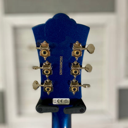 Guild S-300 Deluxe Solid-body Electric Guitar in Neptune Blue Metallic and Vintage Sterling Metallic