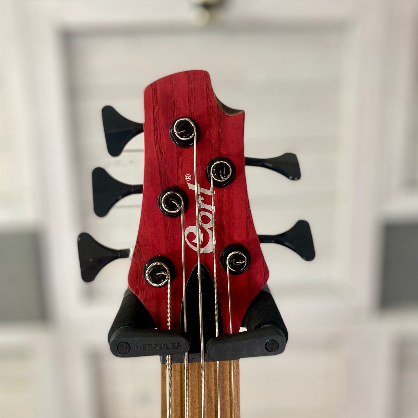 Cort Guitars Artisan Series B5 Element 5-String Electric Bass, Open Pore Burgundy Red