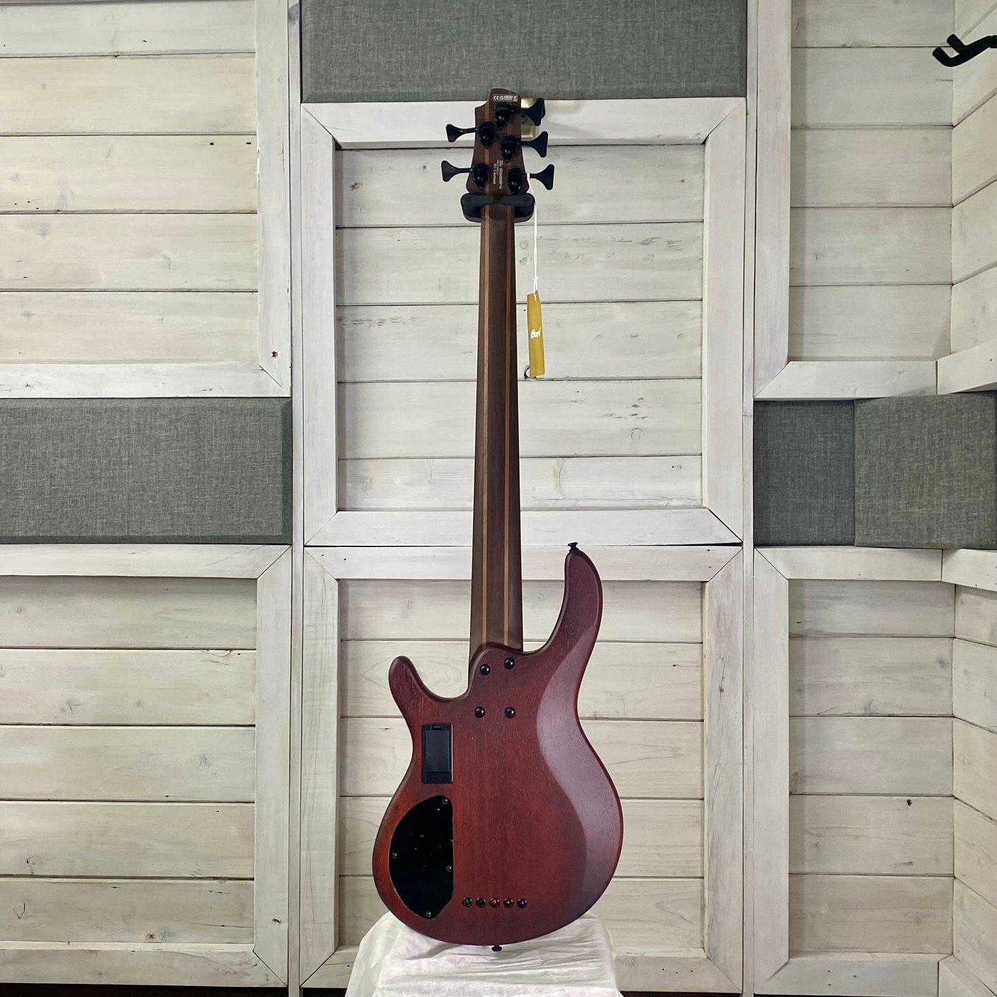 Cort Guitars Artisan Series B5 Element 5-String Electric Bass, Open Pore Burgundy Red