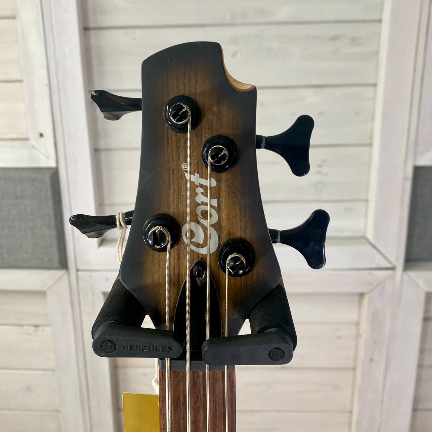 Cort Guitars C4 Plus OVMH Artisan Series Electric Bass in Antique Brown Burst