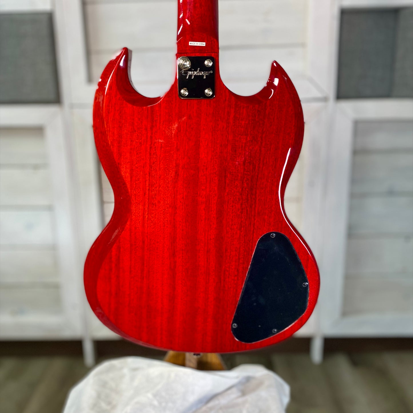 Epiphone SG Tribute E1 Left-Handed Electric Guitar in Cherry