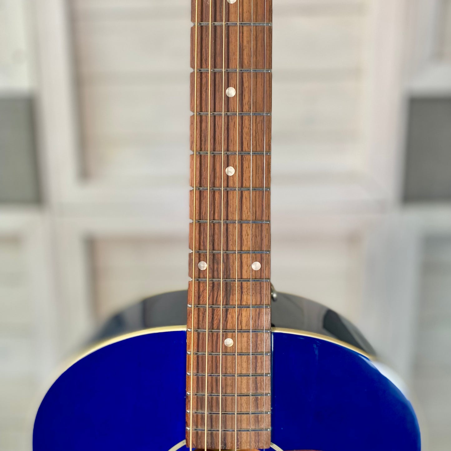 Epiphone Blues King Studio Electric Acoustic Guitar in Blueberry Burst